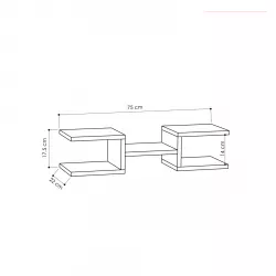 Mensola 70x20 cm in legno senape - Kantiko