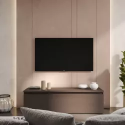 Porta tv 138x40h color bronzo con cassettone - Clary