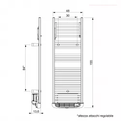 Scaldasalviette elettrico con termoventilatore - AIRFLEXO