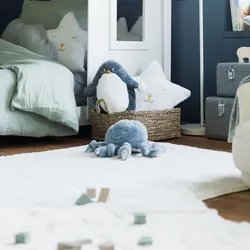 Peluche a forma di polpo 16h cm in velluto grigio - Kids