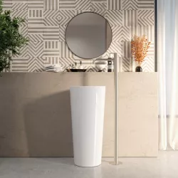 Miscelatore lavabo freestanding spazzolato – Fusion