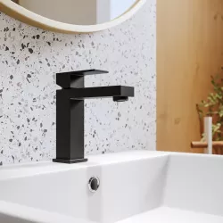 Miscelatore lavabo in ottone nero opaco – Kyria