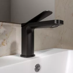 Miscelatore lavabo in ottone nero opaco – Wing