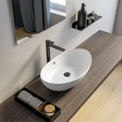 Lavabo d'appoggio 58x38 cm in ceramica bianco opaco - Virage