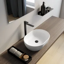 Lavabo d'appoggio 48x35 cm in ceramica bianco opaco - Virage