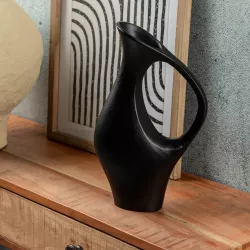 Vaso decorativo 23x30 cm in alluminio nero