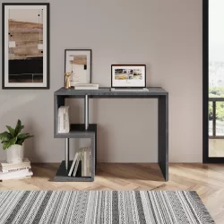 Scrivania 100x50 cm design moderno in legno grigio report - Caless