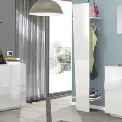 Appendiabiti 40x200h cm con mensole in legno bianco lucido - Sharps