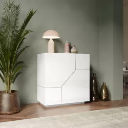 Mobile porta tv 260 cm con 4 ante e 2 cassetti in legno bianco lucido -  Diako