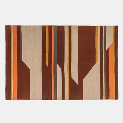 Tappeto 300x200 cm in cotone fantasia multicolore marrone