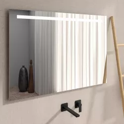 Specchio led 100x70 cm luce fredda con fascia superiore - Mirano