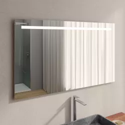 Specchio led 120x70 cm luce fredda con fascia superiore - Mirano