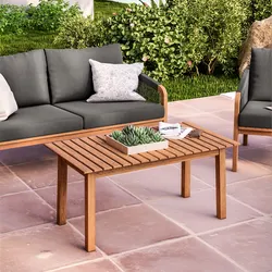 Tavolino in legno massello di acacia 100x40 cm - Nauru