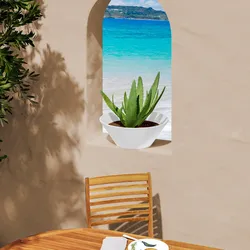 Vaso tondo 50 cm in polietilene bianco