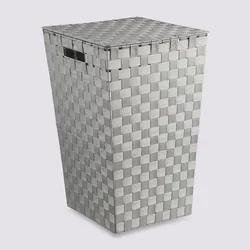 Cesto portabiancheria 30 L cm in polipropilene intrecciato grigio - Kennedy
