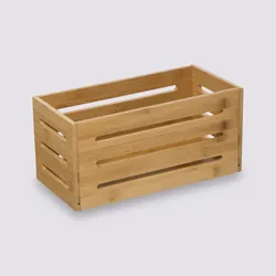 Cesto contenitore 31x31h cm in bambù naturale