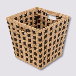 Cesto contenitore 31x31h cm in corda intrecciata