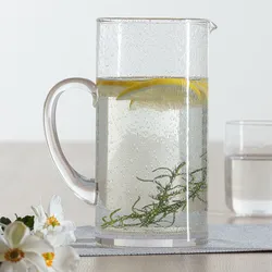 Brocca 1,5 L in vetro trasparente con manico
