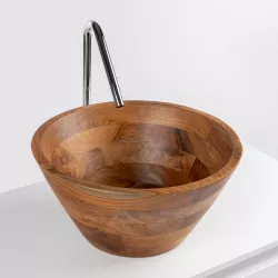 Lavabo d'appoggio in teak 40 x 20 cm - Dries