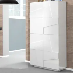 Scarpiera 81x168h cm con 4 ante in legno bianco lucido - Sharps