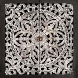 Pensile 47x11 cm con due ante decoro mandala