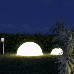 Lampada semi-sferica 77 cm con kit luce LED RGB con batteria ricaricabile con  telecomando bianco