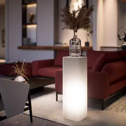 Espositore colonna 90 h cm in polietilene neutro con kit illuminazione LED attacco E27 - Katrine