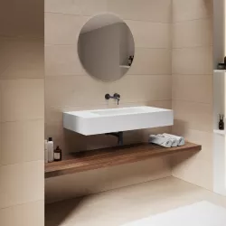 Lavabo 100X46 cm bianco opaco - Agua