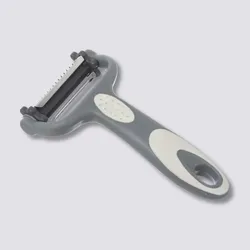 Pelapatate multifunzione grigio con 3 lame in acciaio inox