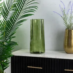 Vaso da interno 32h cm in vetro verde