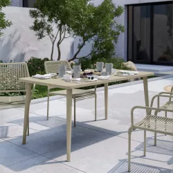 Sedia da giardino impilabile in polipropilene beige - Yessir