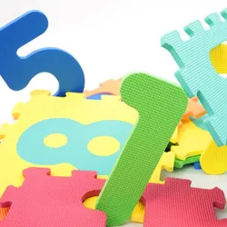 Tappeto puzzle con numeri estraibili in schiuma multicolore - Kids