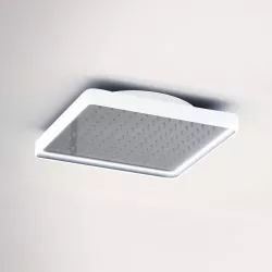 Soffione doccia 30x30 ad incasso con cassa bluethoot led bianco - Rain Led