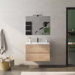 Mobile bagno sospeso Riviera cm 100 con lavabo in resina