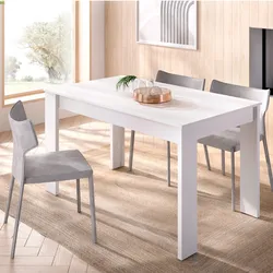 Tavolo 139x81 cm in legno bianco - Medor