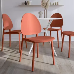 Sedia in polipropilene terracotta - Rory