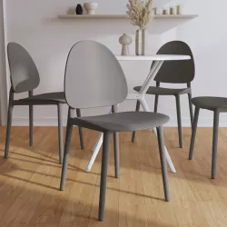 Sedia in polipropilene grigio - Rory