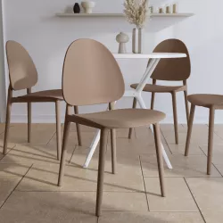 Sedia in polipropilene cappuccino - Rory