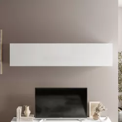 Pensile 180x40h con anta vasistas in legno bianco lucido - Arona