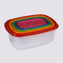 Set 6 contenitori in polipropilene per congelatore o microonde
