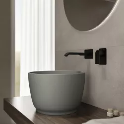 Lavabo d'appoggio 38x24,5 h cm grigio ares opaco - Capital