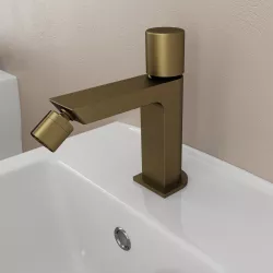 Miscelatore bidet senza scarico oro satinato - Surf