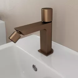 Miscelatore bidet senza scarico rame satinato - Surf