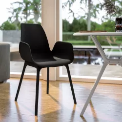 Poltrona in polipropilene nero - Stormy