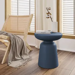 Tavolino rotondo 40 cm in polipropilene blu intenso - Dingo