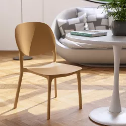 Sedia impilabile in polipropilene cappuccino - Qalis