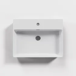 Lavabo 60 x 13h cm in ceramica bianco lucido - Script