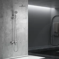Colonna doccia telescopica 132 h cm in acciaio inox cromato - Perm