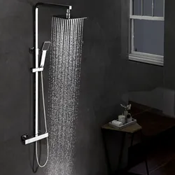 Colonna doccia telescopica 130 h cm in acciaio inox cromato - Piedra