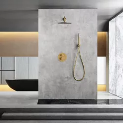 INTERRUTTORE LUCE DA PARETE IN PORCELLANA ORO ROTANTE VITI / TIMER